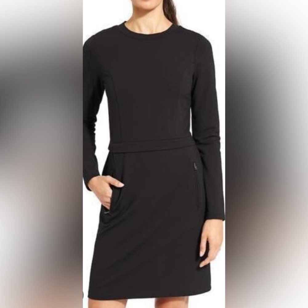 Athleta Long Sleeve Black Dress